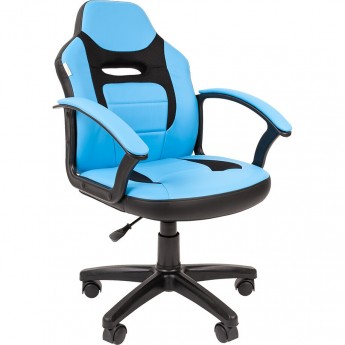 Детское кресло CHAIRMAN KIDS 110 экопремиум черный/голубой Детское кресло CHAIRMAN KIDS 110 экопремиум черный/голубой