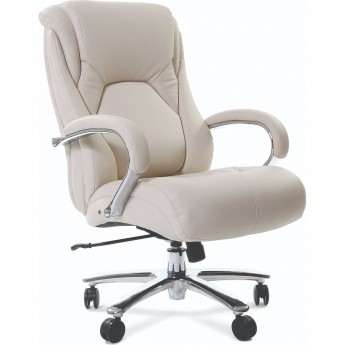 Офисное кресло CHAIRMAN 402 натуральная кожа/экокожа белая Офисное кресло CHAIRMAN 402 натуральная кожа/экокожа белая